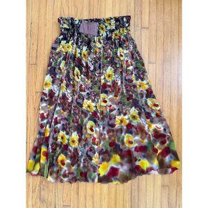Jean Paul Gaultier Vintage Silk Skirt – S/S 2001, Floral Print, Size 6